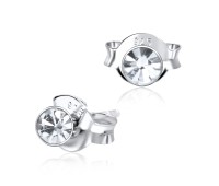 Roundy Stone Silver Stud Earring ST-1103 (3.0mm)